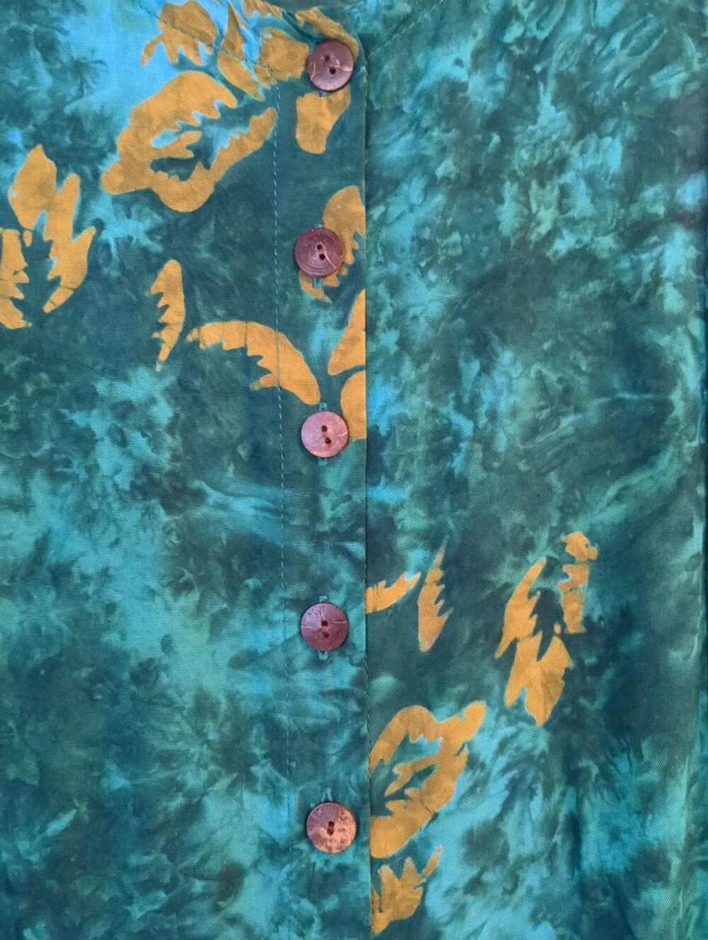 ‼️ HIBISCUS COLLECTION Batik Dress Sz S Boho Hawaiian  Sleeveless Midi - Picture 2 of 6